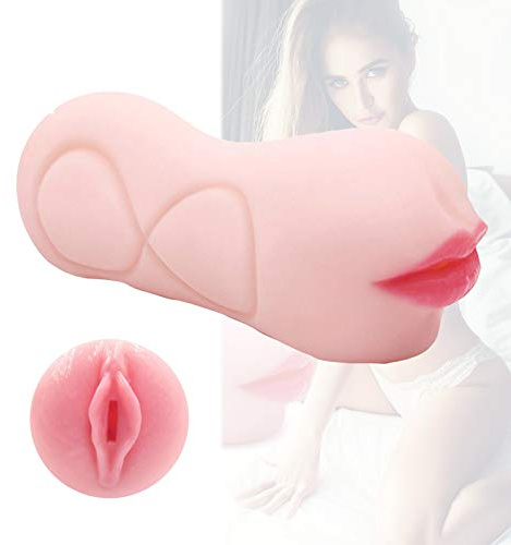HEYBEC Đǐldṏ Måsturbåtore - Masculino 3D de Doble Caraho, con Dientes Y Lengua Reälîcä Vágîná Boca Måsturbåzione Cup para Adultos