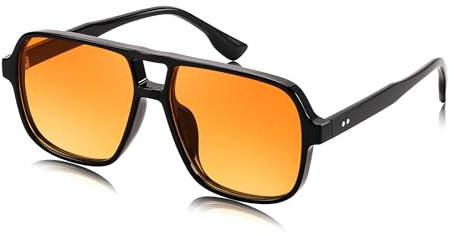 FEISEDY Retro 70er Jahre Sonnenbrille Damen Herren Vintage Square Brille mit UV400 Schutz B4158