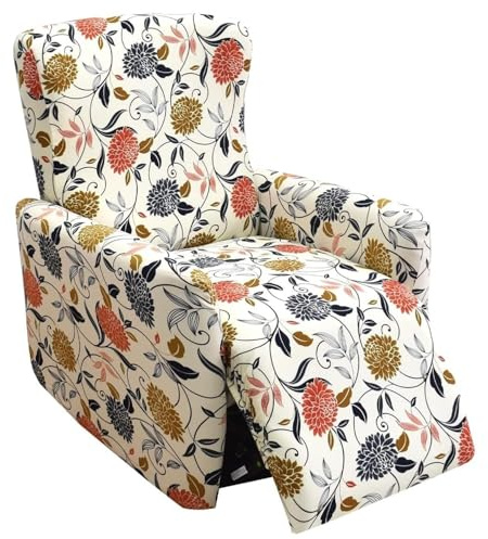 WWQQKJ 4-Pezzi Copripoltrona Relax Reclinabile Universale, Moderna Fodere Copripoltrona Reclinabile 1 Posto Elasticizzato Lavabile Rimovibile,Copertura per Poltrona Reclinabile(B)