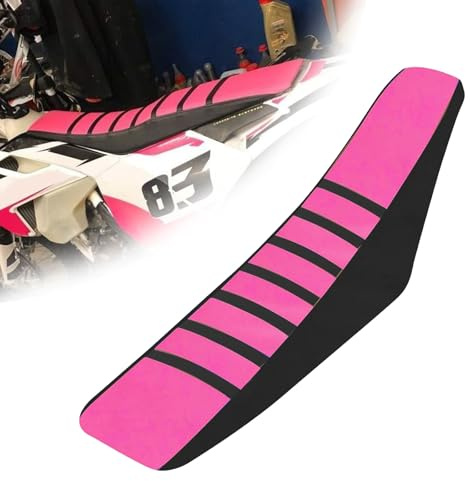 BIUGERCN Motorcykelsätesöverdrag universal halkskydd mjuka kuddöverdrag för EXC XC SX FE TE WR CRF XR RMZ KLX YZ PW de flesta Dirt Pit Bike enduro rosa