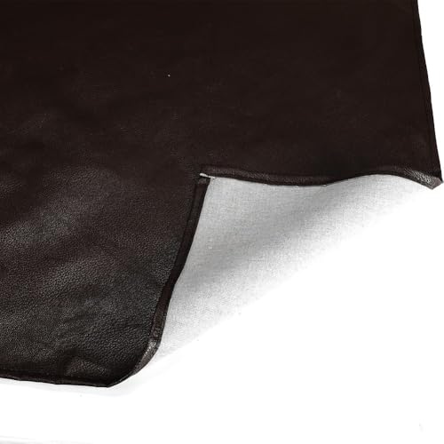 CashMuch Tablier de soudeur en cuir synthétique avec manches pour soudure, travail du bois et protection de la cuisine, noir marron