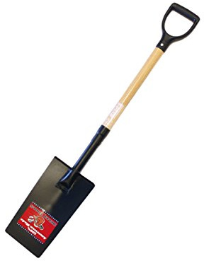 Bully Tools Edging and Planting Spade - 12-Gauge Durable Garden Spade with American Ash D-Grip Handle for Lawn Edging, Landscaping, and Yard Maintenance, Ideal for Digging and Planting - 44.5-Inch