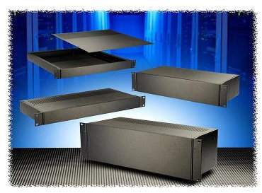 Hammond Electronics Rm3u0808vbk Aluminium Aluminium Bracket Series L x W x H 203 x 211 x 133 mm Black