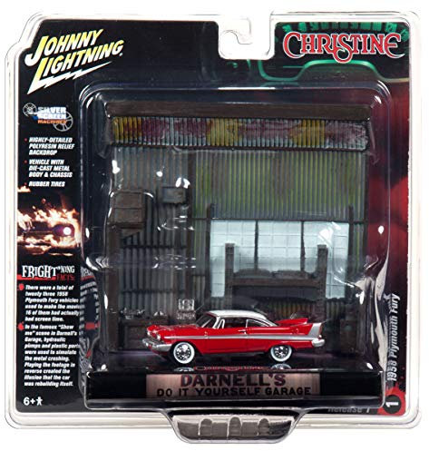 Johnny Lightning 1: 64 Christine Plymouth Fury with Garage Diorama