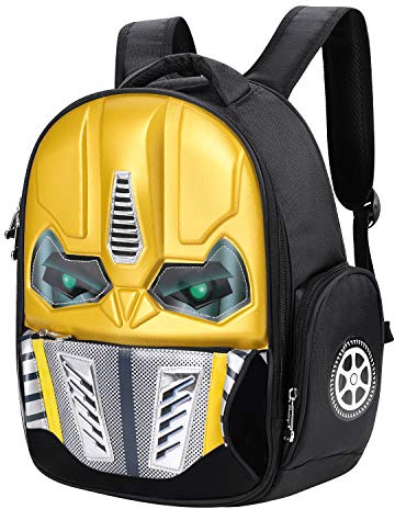 IBLUELOVER 3D School Bag,LED Waterproof Nylon Children's Cartoon Backpack Student Daypack,Outdoor Travel Kindergarten Boys Rucksack Personality Bag for Kids 3-10 Years Old