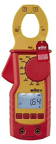 Wiha Strommesszange bis 1.000 V AC, CAT IV inkl. 2x AAA-Batterien I mit Taschenlampenfunktion I LCD-Anzeige (45219)