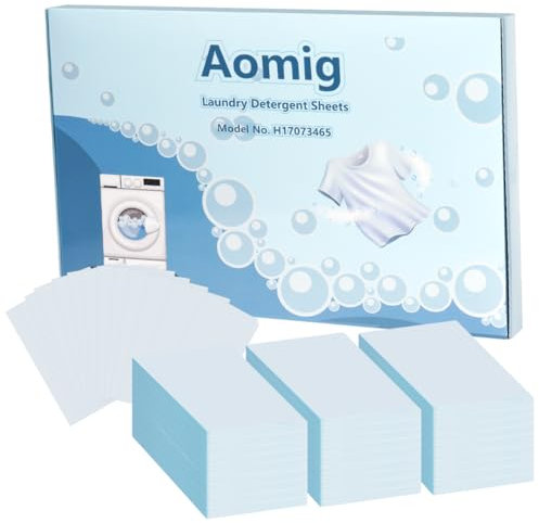 Aomig Detersivo Profumato - 90 Pezzi Sapone Concentrato Ipoallergenico Biologico per Lavanderia e Viaggi