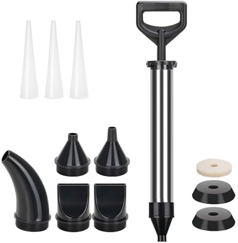 Aplicador Mortero Juntas, Pistola per Stucco, Cinco en uno Pistola Silicona, Acero Inoxidable, Aumentar, Espesar, Alta Succión, Buen Sellado (68 * 6 cm)