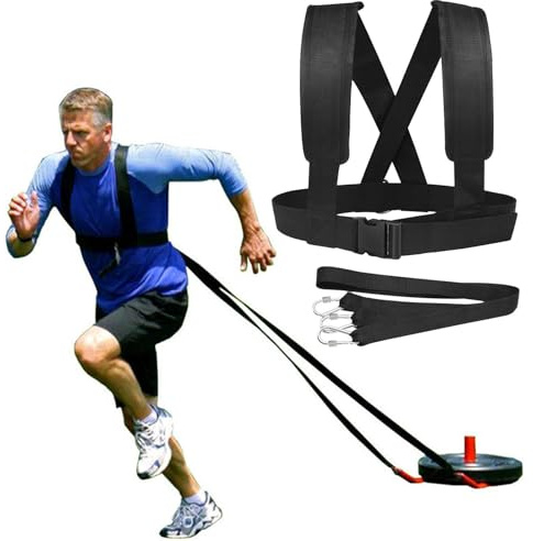 Zestivra Arnés De Trineo para Tirar | Arnés Multiusos para Tirar De Trineos Y Entrenamiento Trineo De Pesas Entrenamiento De Fuerza Entrenamiento Correas Ajustables Arnés De Trineo