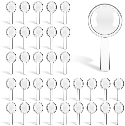 100Pcs Mini Handheld Magnifying Glass 3X Small Plastic Magnifying Glass for Kids, Seniors, Students at School, and Outdoor Use