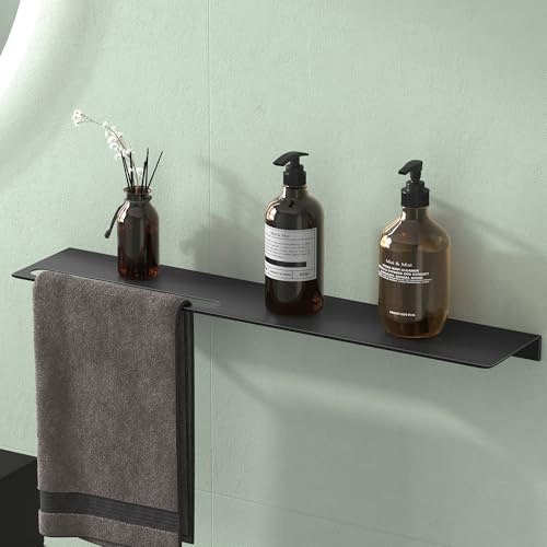 Mai & Mai Duschablage ohne Bohren 60cm aus Aluminium Matt schwarz