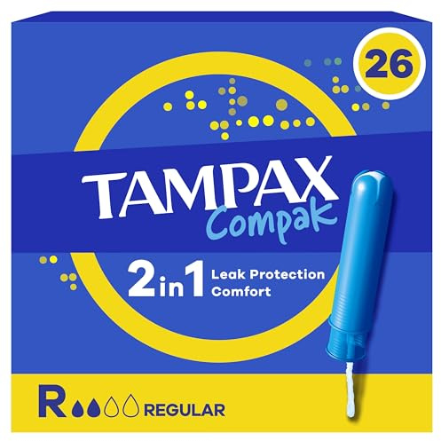 Tampax Compak Régulier Tampons Avec Applicateur x26 Protection Contre Les Fuites Et Confort