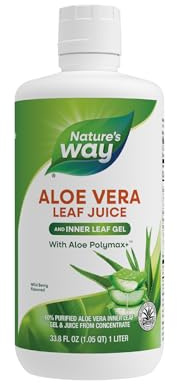 Pack of 2 x Nature's Way Aloe Vera Gel and Juice Wild Berry - 33.8 fl oz