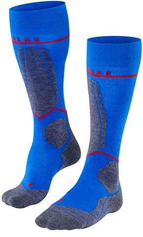 FALKE Men's SK4 Energizing Light M Kh Wool With Compression Skiing Socks 1 Pair, Blue Olympic 6940, 8-9