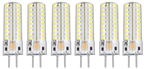 6Pcs GY6.35 Lampadina a LED,7W 700lm 72 LED Lampadine Lampadario LED Risparmio Energetico Lampadina a Mais per Illuminazione a Sospensione Domestica,Lampada da Parete a Parete(Luce bianca)