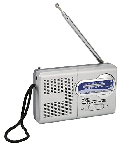 Dpofirs Personal AM FM Pocket Radio Portable, Mini Digital Tuning Radio with Headphone Jack, AM FM Portable Radio Built in Speaker for Walk/Jogging/Gym/Camping