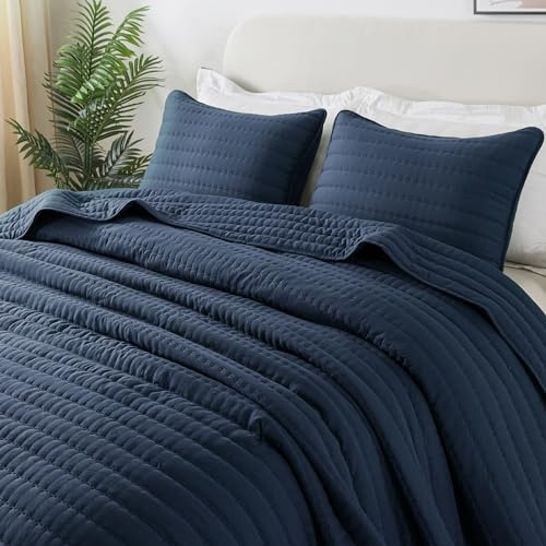 R. SHARE Colcha Cama Verano Primavera, Azul 270x300cm Colcha Bouti Cama, Acolchada para Cama o Sofá Suave y Transpirable, 100% Microfibra Edredón Verano-Oeko-Tex(Funda de Almohada no incluida)