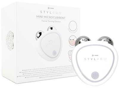 STYLPRO Mini Microcurrent Facial Toning Device – Firming & Lifting, Non-Invasive, Long Lasting, Time Saving, Home Facial, Microcurrent Technology, 3 Intensity Settings, Rechargeable, Portable
