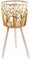 Liuyoyo Rattan Plant Stand, Plant Pot with Stand Floor Standing, Rustic Indoor Wicker Basket Flower Pot Plant Stand, Large Floor Planter for Floor Decor Planter(59CM)