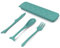 FVFVAHO Travel Cutlery Set With Case, Reusable Camping Cutlery Set, Fish Shaped Plastic Cutlery Set for 1, Portable Plastic Knife And Fork Sets for Picnic School Office Lunch(Dark Green)