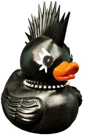 Demon Duck Decor – Deatrocker Duck staty, punk Anka prydnad | Anka figur dekoration gotisk bil, djävul anka dockstaty samlarkonst, skulpturdekoration för studio – hem studiorum