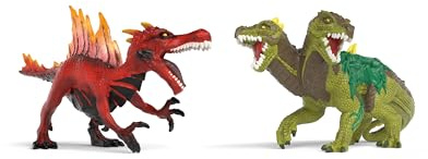 Schleich ELDRADOR Creatures | Dinosaure de Feu vs. Lézard de la Jungle 70834 | Figurines détaillées à Collectionner et à Jouer | Cadeau pour Enfants dès 7 Ans | Coffret de 2 pièces