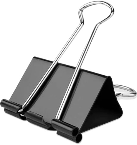 36pcs Bulldog Clips 41mm Paper Clip Binder Clips (Black, 41mm)