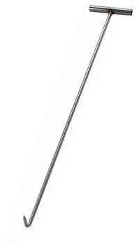 Ganchos de elevación de acero inoxidable resistentes, herramientas de gancho duraderas para tapas de alcantarilla y drenaje de tormenta, perfectos para moverse, levantar y tirar (estilo 1, tamaño