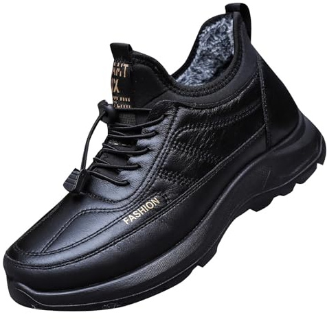 Generisch Zapatos de seguridad para hombre de invierno, zapatos de trabajo para hombre, zapatillas deportivas de forro polar, antideslizantes, impermeables, zapatos informales, resistentes, cómodos