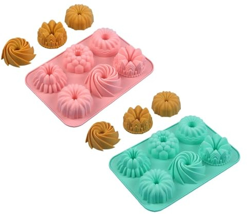 Btgghytr Savarin-Formen aus Silikon, antihaftbeschichtet, für Kuchen, leicht zu lösen, spülmaschinenfest, Backwerkzeug