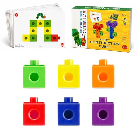 Busy Play The Very Hungry Caterpillar My First Construction Cubes | Early Learning Toy | Fine Motor Skills, Counting Blocks & Colour Sorting Activity Set | Ages 18m+
