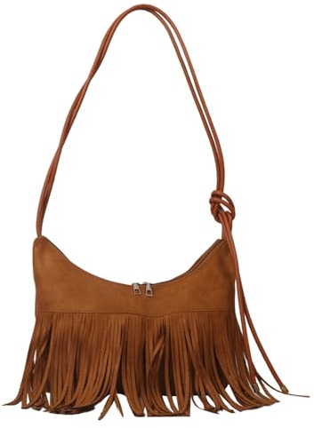 Handtasche Damen Cowgirl Kostüm Y2k Mit Quaste Handtasche Crossbody Hippie Boho Style Kleine Tasche 70er-Jahre Vintage Umhängetasche Arbeitstasche Satteltasche