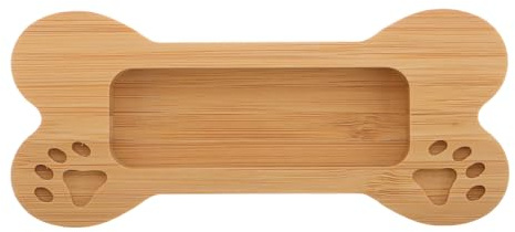 MAGICLULU Porte-cartes de Visite en Bois Forme Os, Boîte Porte-cartes Compacte, Organiseur Bureau Décoratif, Étui à Cartes Pratique pour Cartes de Visite et Fiches Recettes, Accessoire