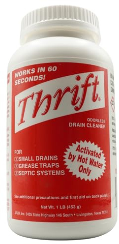 Thrift T-100 Alkaline Based 1-Pound Granular Drain Cleaner