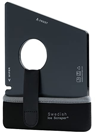 Swedish Ice Scraper - 6mm Black with Neoprene Holder