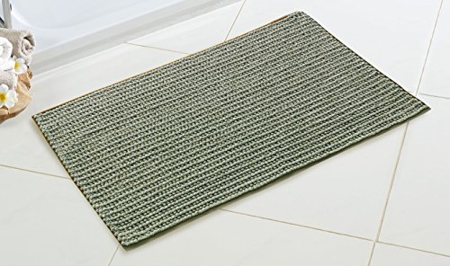 Goldmond Chenille Badeteppich Badvorleger 1cm Noppen (60x100 cm, grün)