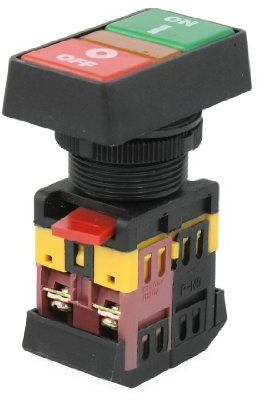 sourcing map 220V AC Yellow Light ON/Off Start Stop Momentary Push Button Switch 22mm 1 NO NC