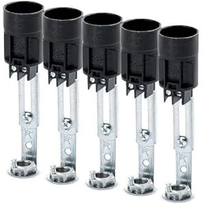 Kerzenfassung ø 24mm für Kronleuchter Maria Theresia, 5 Stück, Länge verstellbar 80-100 mm, passend zu Kerzenhülsen Fassung E14