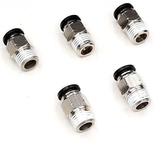 5/16 Air Fittings Push to Connect Fittings,CEKER PC 5/16 Od x 1/4 NPT Air Lines Fittings Male Thread Pneumatic Fitting 5/16 Tubing Fitting Push in Connector Quick Connect Air Hose Fittings 5Packs