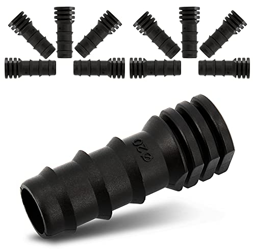 BRADAS® Endstopfen 20 mm 10 Stück Schlauchverbinder | Schlauch Verschluss Stecksystem Verbinder Endstück Für Gartenschlauch Tropfschlauch Perlschlauch Zubehör | Schlauchanschluss Bewässerung System