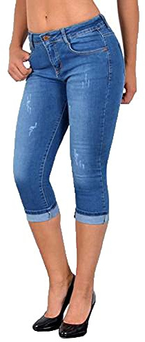Verano De Las Mujeres De Moda De Cintura Alta Skinny Jeans hasta La Rodilla Denim Capri Pantalones Pantalones De Cintura Alta Jean Legging Slim Stretch