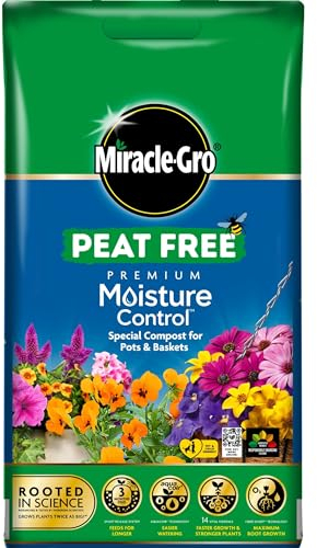 20L Miracle Gro Moisture Control Compost, Peat Free Multi-Purpose Fertilisers, Gardening Soils for Outdoor and Indoor Planting, Small to Large Plants