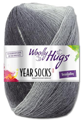 Frida's Ullhus Woolly Hugs 100 g Year Socks Sockergarn Gradient 17 färger (12 | December)