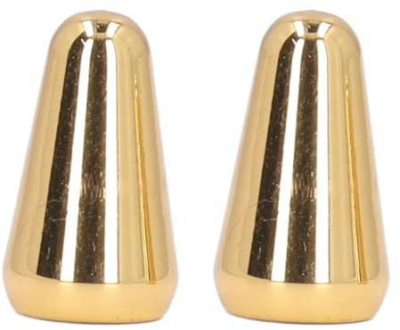 2PCS Gitarren-Pickup-Schalter-Kappen für ST-TL-Stil E-Gitarren Standard-Gewinde 3-Wege-5-Wege-KippschalterSpitze Ersatz (GOLD)