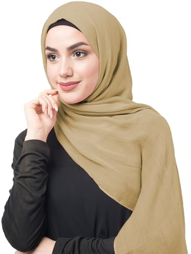 Hamishkane® Lightweight Scarves for Women UK, Versatile Cotton Blend Head Scarf, Stylish Muslim Prayer Ladies Scarf, Perfect Hijab Shawl Hair Wrap for Daily & Special Occasions Scarves for Women
