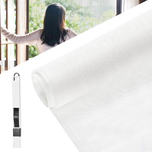 BUZIFU Tela de Mosquitera por Metros 120 x 120 cm Malla Mosquitera para Ventana Mallas Mosquiteras Blanca Fibra de Vidrio Malla Fina para Hacer Mosquiteras Adiós a los Mosquitos y Otros Insectos
