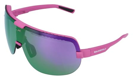 Gamswild WS2146 sportglasögon solglasögon TR90 cykelglasögon skidglasögon kvinnor män unisex englasmodell | turkos | rosa | grå | , färg: rosa