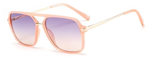 H HELMUT JUST Lunettes de soleil Vintage Aviateur tendance carrées pour Femmes Hommes Rétro 70s, M