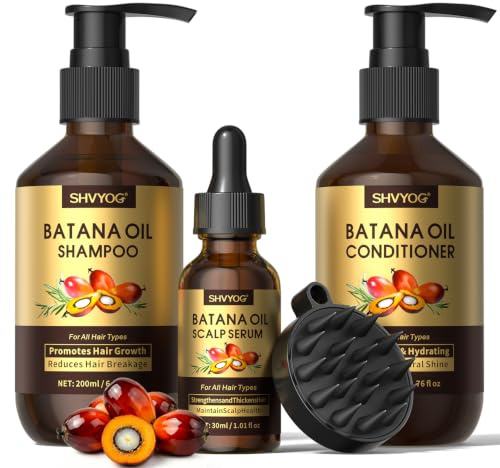 Coffret Shampoing et Après-Shampoing Huile de Batana, 200ml*2+30ml
