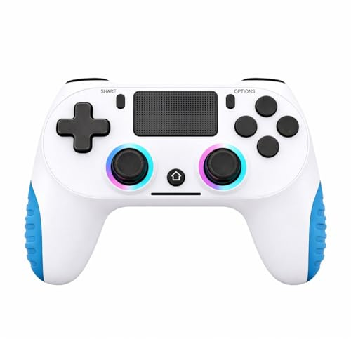 BJXOZ Wireless Controller per PS4, con Vibrazione, USB-C, Sei-Assi Sensore Giroscopio, RGB, Jack Audio, Pannello Touch, senza fili Controller per PS4/Slim/Pro/PC